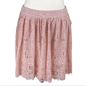 Xhilaration Pink Casual Lace Skirt, Size M, NWT